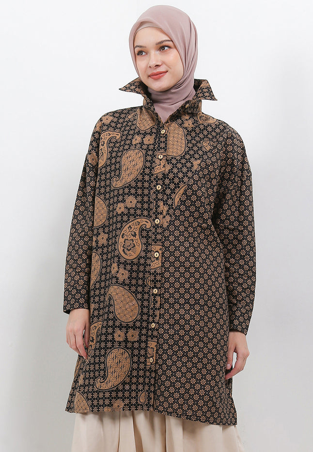 Tunic Shirt Raglan Arno-Cross Long/Sleeve Cut&Sew
