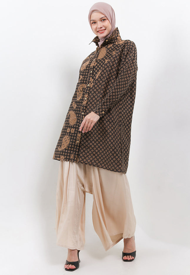 Tunic Shirt Raglan Arno-Cross Long/Sleeve Cut&Sew