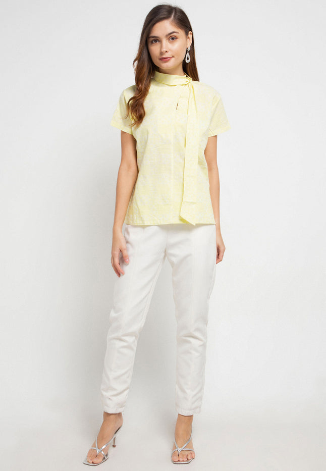 Blouse Collar Asymetris