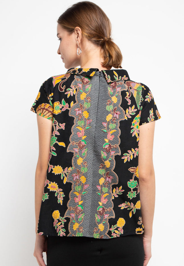 Blouse MJ Doll Rolled+Button TCH34