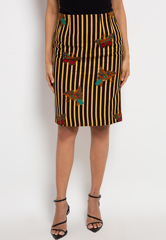 Skirt Pencil High Waist+Tricot Waffel