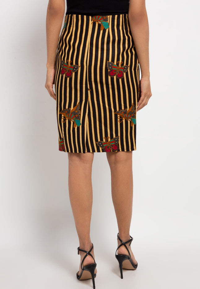 Skirt Pencil High Waist+Tricot Waffel