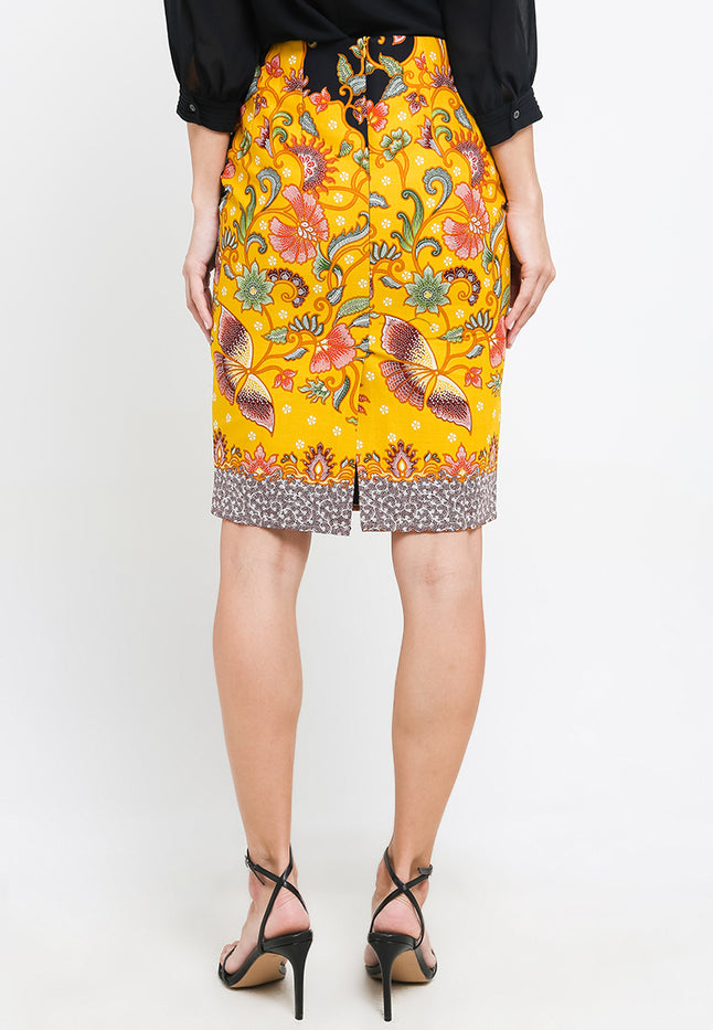 Skirt Pencil High Waist+Tricot Waffel