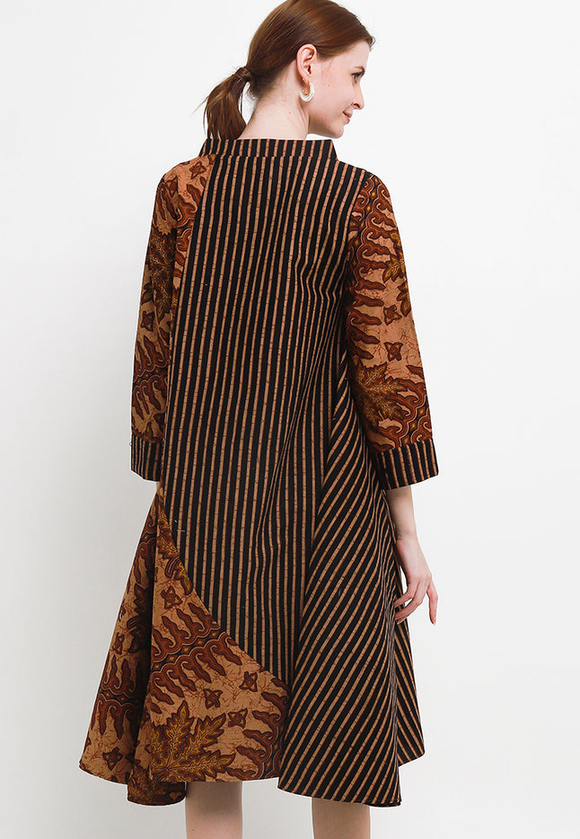 Dress Selena Sabrina Cut&Sew Long/Slv+Lining Tricot