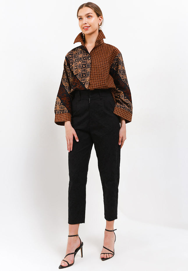 Woman's Shirt Yoke-Cloq Long/Slv Cut&Sew