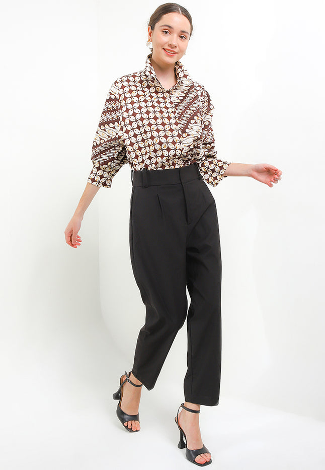 Woman's Shirt SISI Cut&Sew-Asymm. 7/8-length Slv