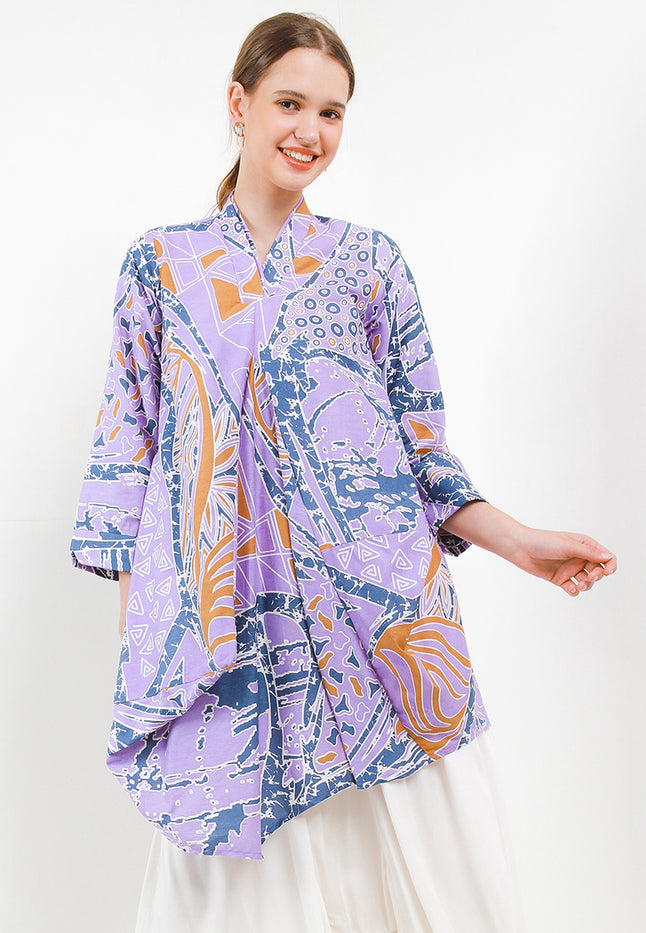 TUNIC Asymmetric V-Double 7/8-length Sleeves