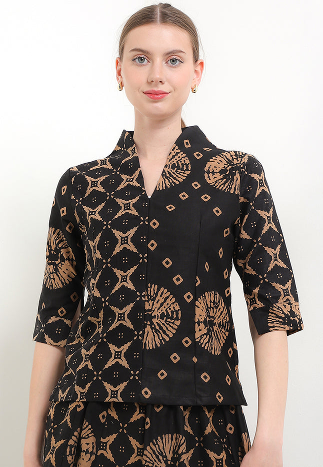 B.Swan-necked 3/4-Length Slv Cut&Sew+Lining