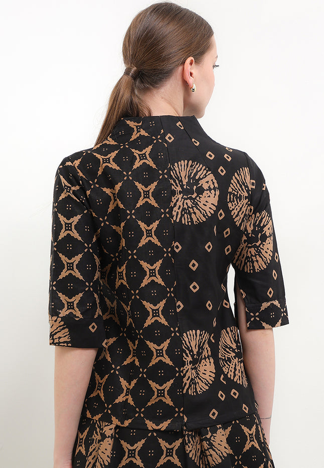 B.Swan-necked 3/4-Length Slv Cut&Sew+Lining