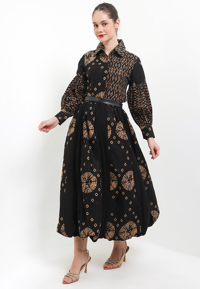 Woman's Shirt Trumpet/Sleeve Cut&Sew