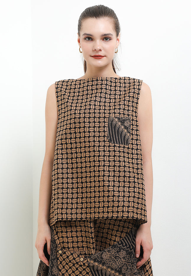 VEST Side-buttoned Cut&Sew+Lining TT