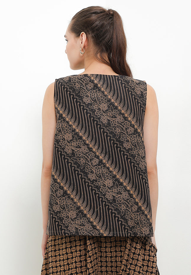 VEST Side-buttoned Cut&Sew+Lining TT