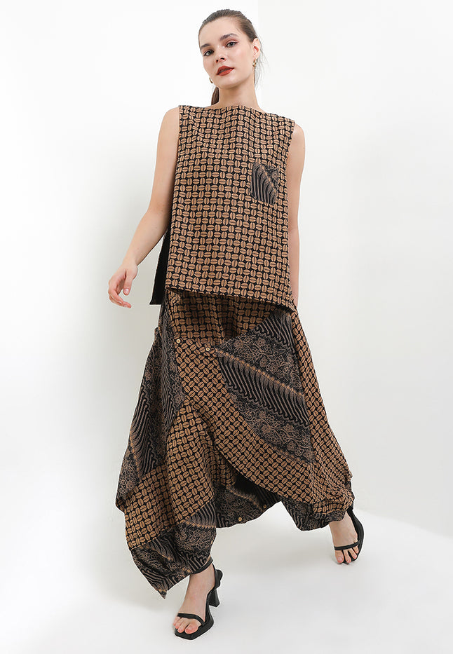 VEST Side-buttoned Cut&Sew+Lining TT