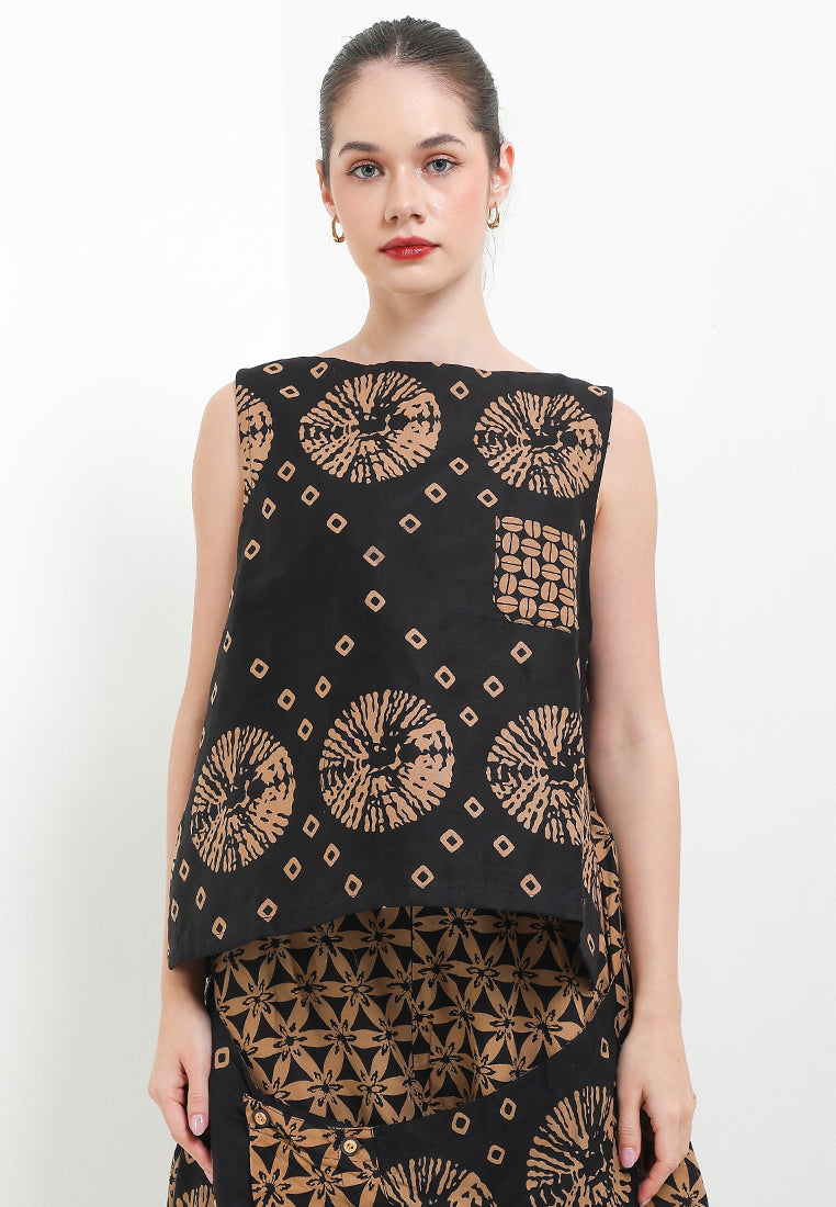 VEST Side-buttoned Cut&Sew+Lining TT