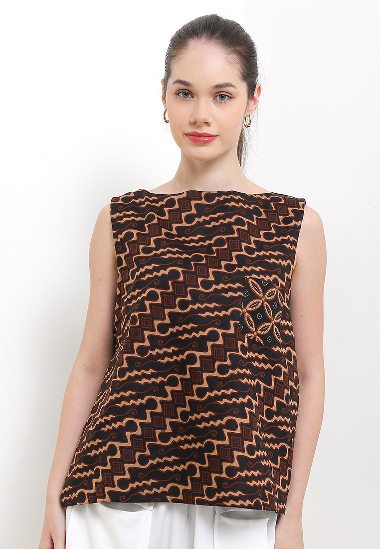 VEST Side-buttoned Cut&Sew+Lining TT