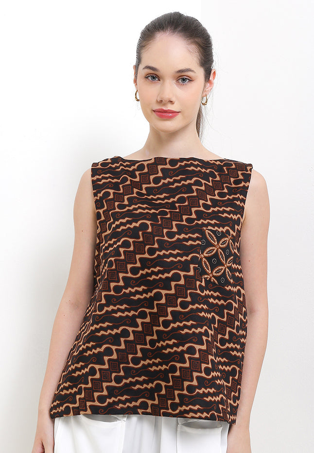 VEST Side-buttoned Cut&Sew+Lining TT