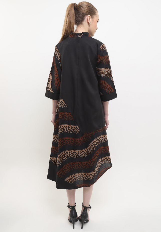 D.Asymmetric V-Double 7/8-Length Sleeves+Lining