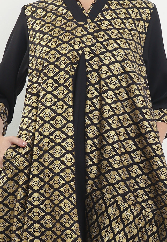 D.Asymmetric V-Double 7/8-Length Sleeves+Lining