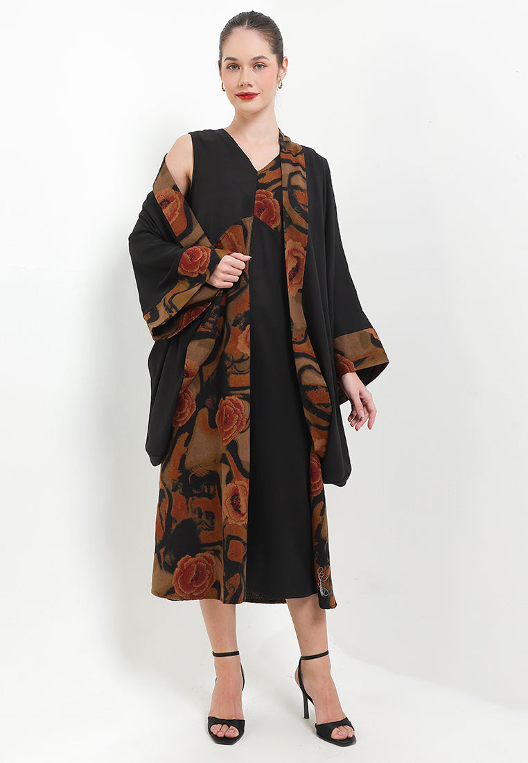 SET GAMIS Sleeveless C&S+TT & Cardigan Lowo Cut&Sew