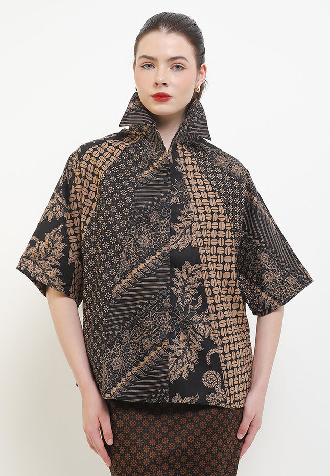 Woman's Shirt Dolman Panel-4 Cut&Sew+Lining