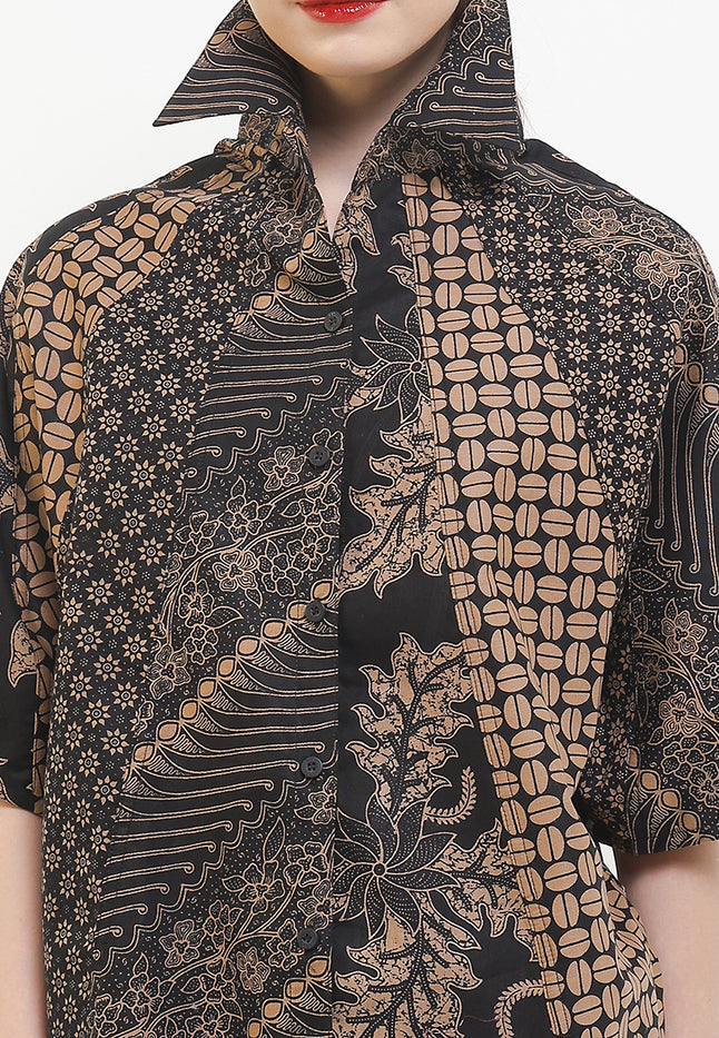 Woman's Shirt Dolman Panel-4 Cut&Sew+Lining