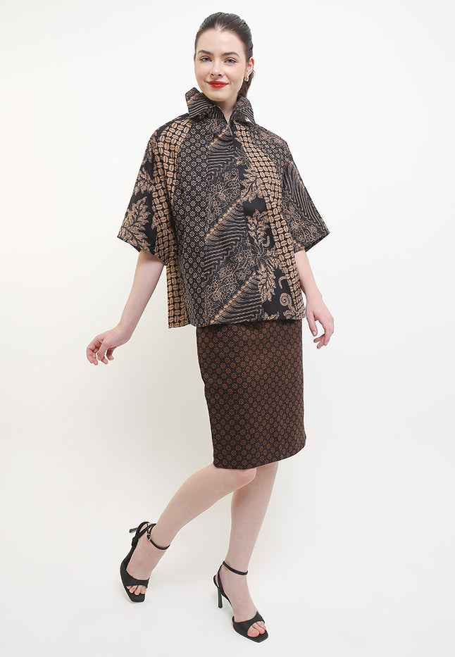 Woman's Shirt Dolman Panel-4 Cut&Sew+Lining