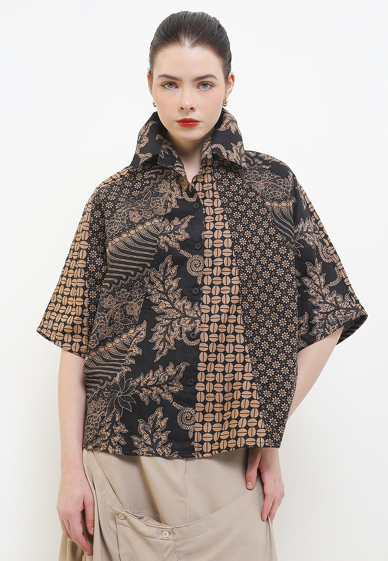 Woman's Shirt Dolman Panel-4 Cut&Sew+Lining