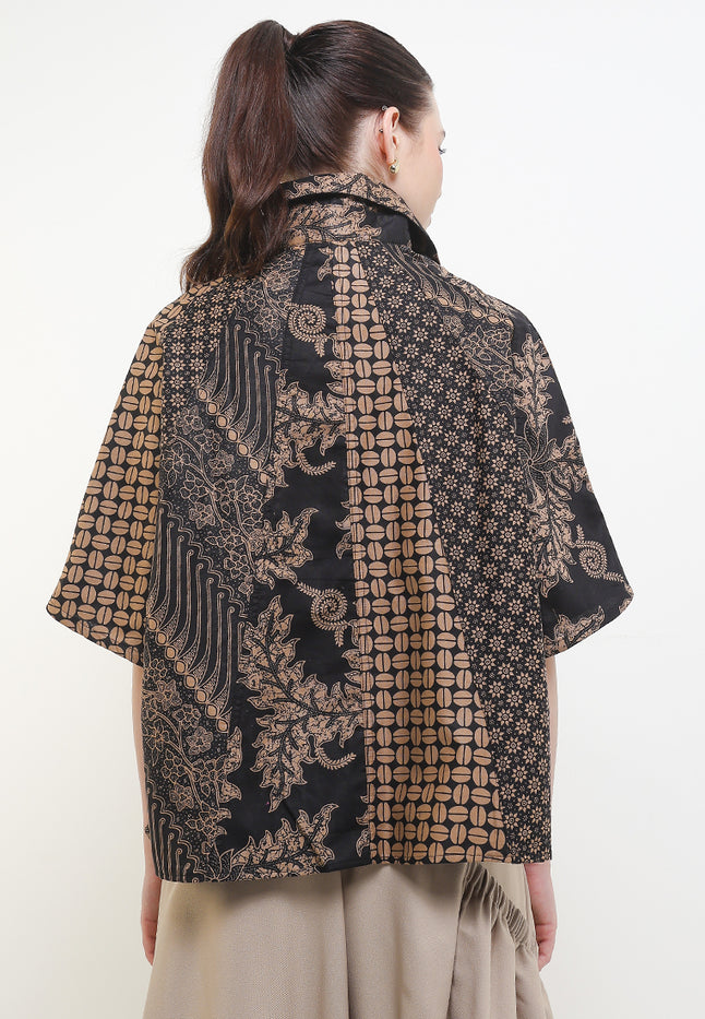 Woman's Shirt Dolman Panel-4 Cut&Sew+Lining