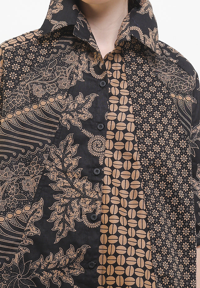 Woman's Shirt Dolman Panel-4 Cut&Sew+Lining