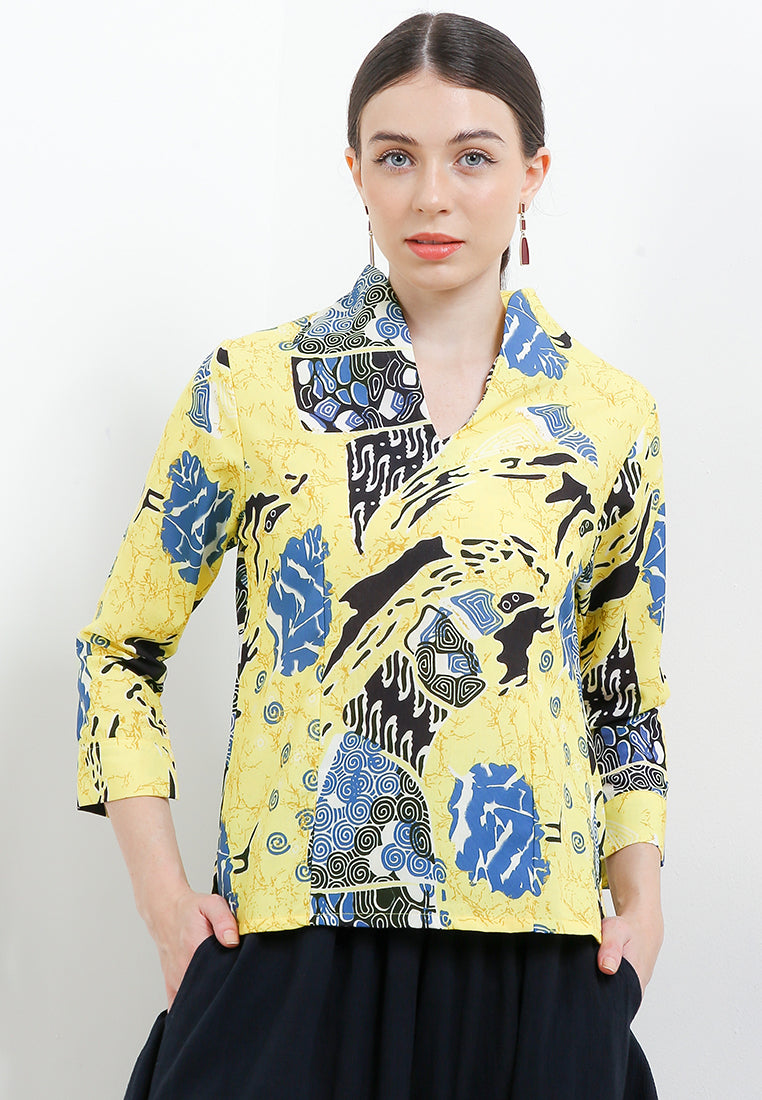 B.Swan-Necked 7/8-length Sleeves+Lining