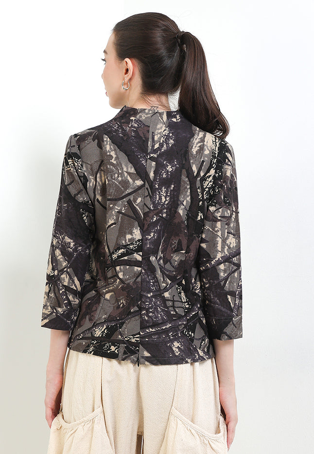 B.Swan-necked 7/8-Length Slv+Lining