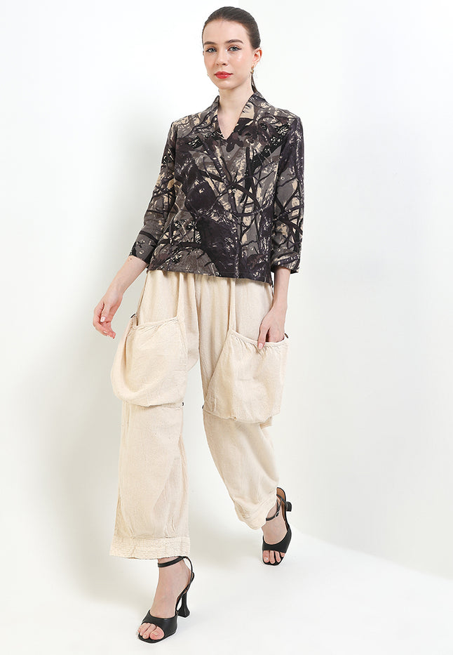 B.Swan-necked 7/8-Length Slv+Lining