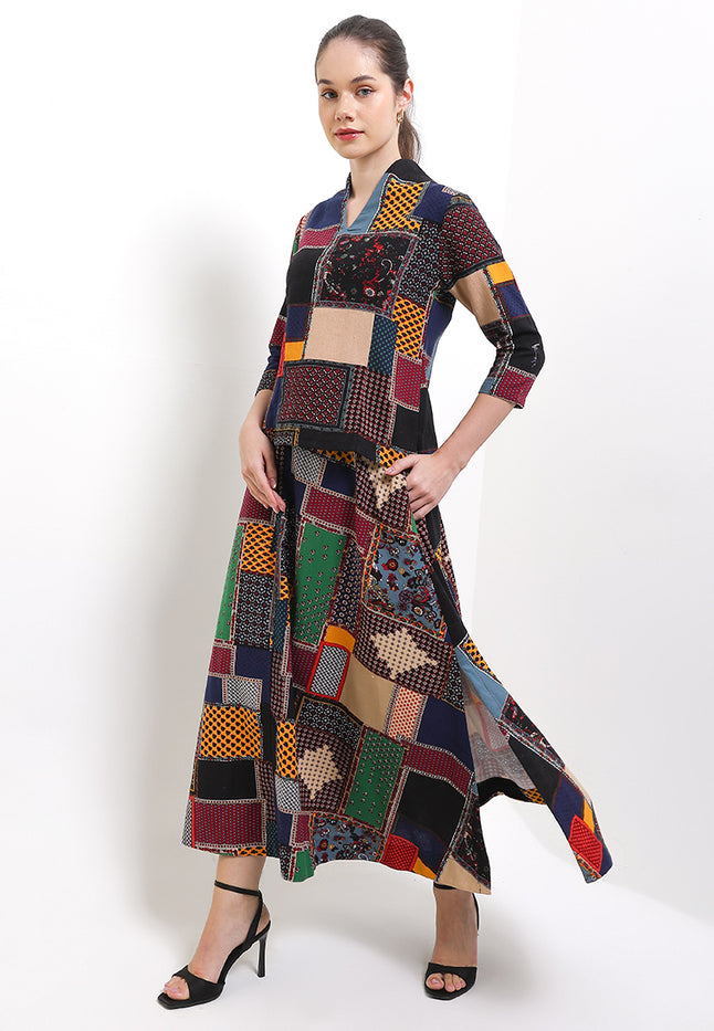 B.Swan-necked 7/8-Length Slv+Lining