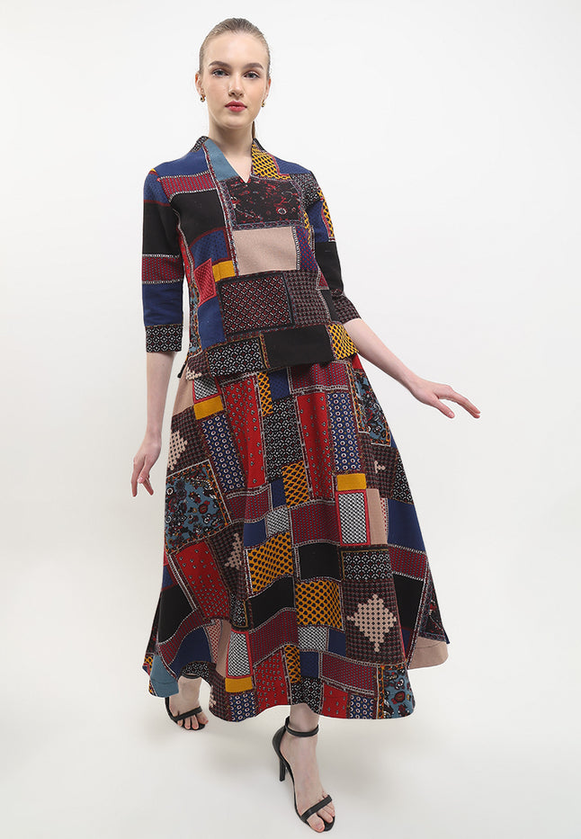 B.Swan-Necked 7/8-length Sleeves+Lining