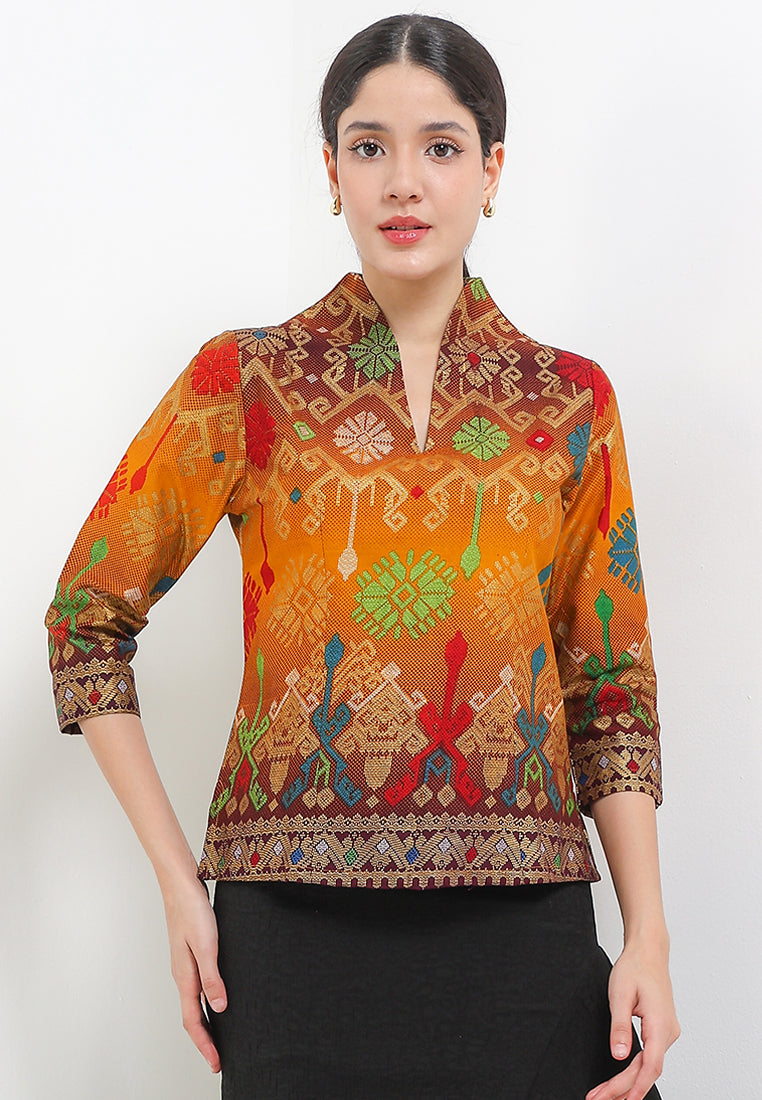 B.Swan-necked 7/8-Length Slv+Lining