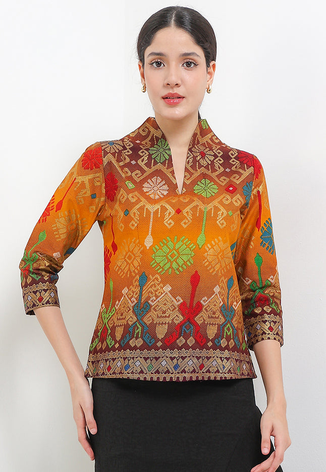 B.Swan-necked 7/8-Length Slv+Lining