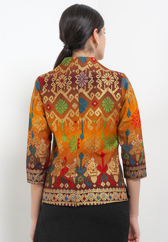 B.Swan-necked 7/8-Length Slv+Lining
