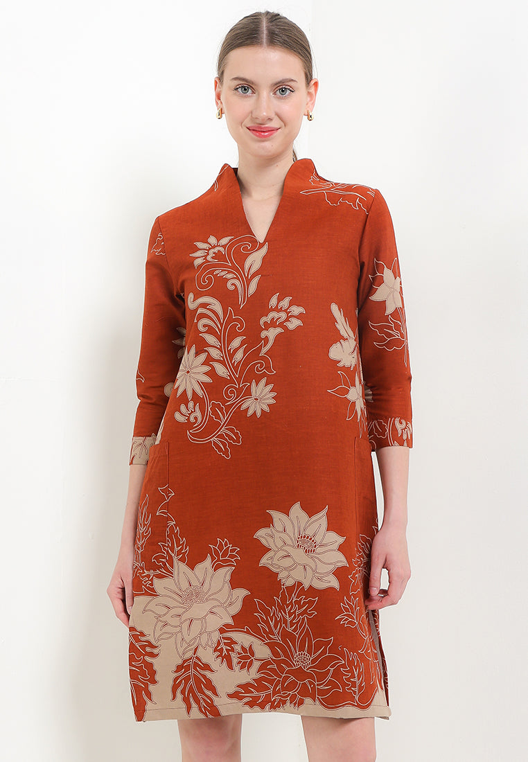 Dress Favor SwanNecked 7/8-LengthSleeves+Lining Tw
