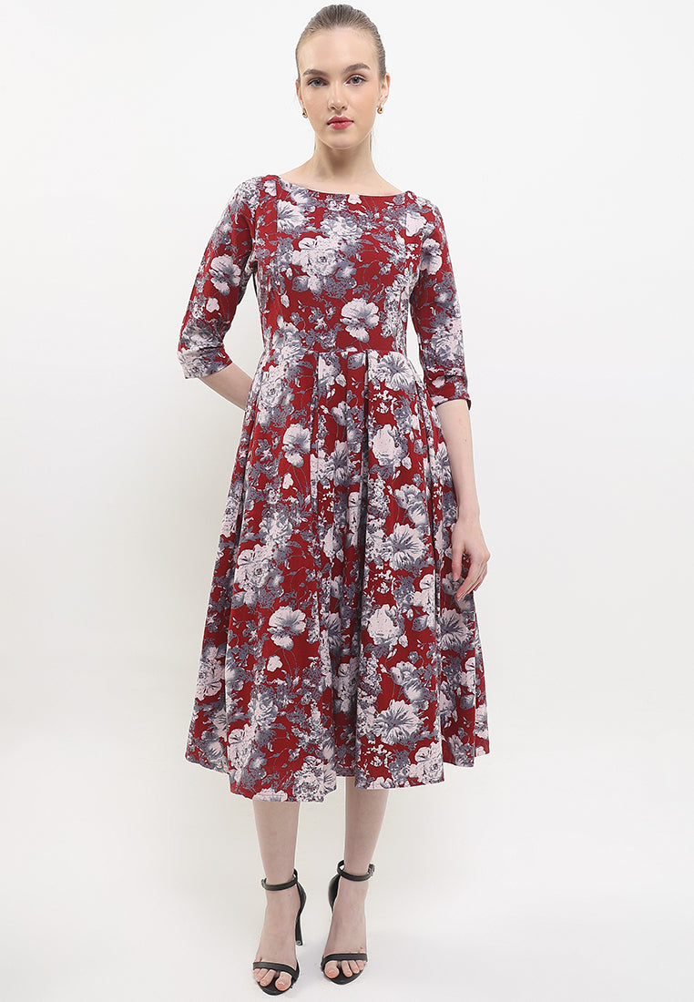 D.Classic Cloq 50's Sabrina 3/4-Slv+TTLining