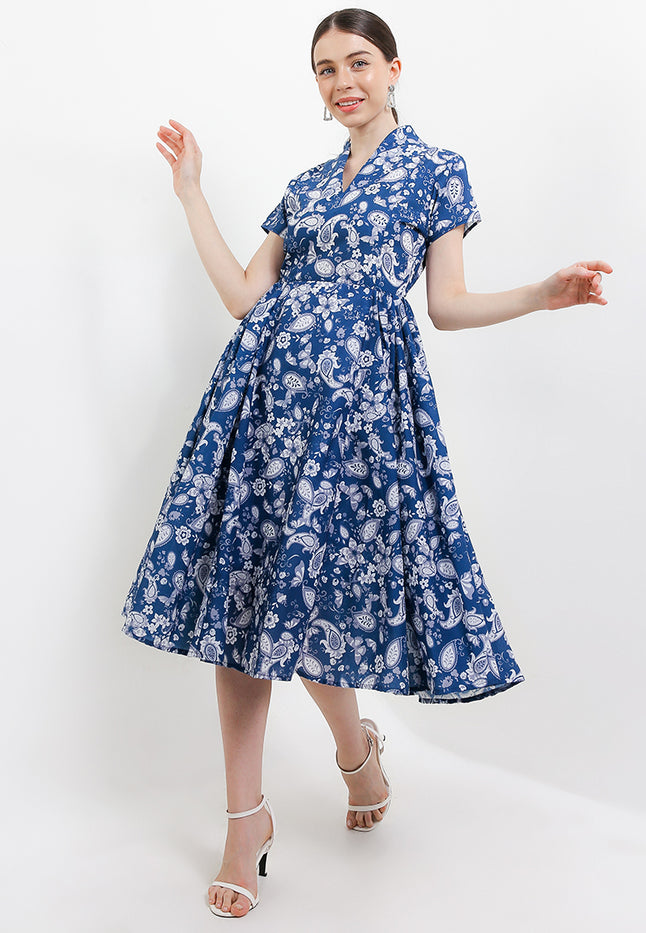 Dress Classic Cloq 50's Swan-necked CAP-Slv+lining