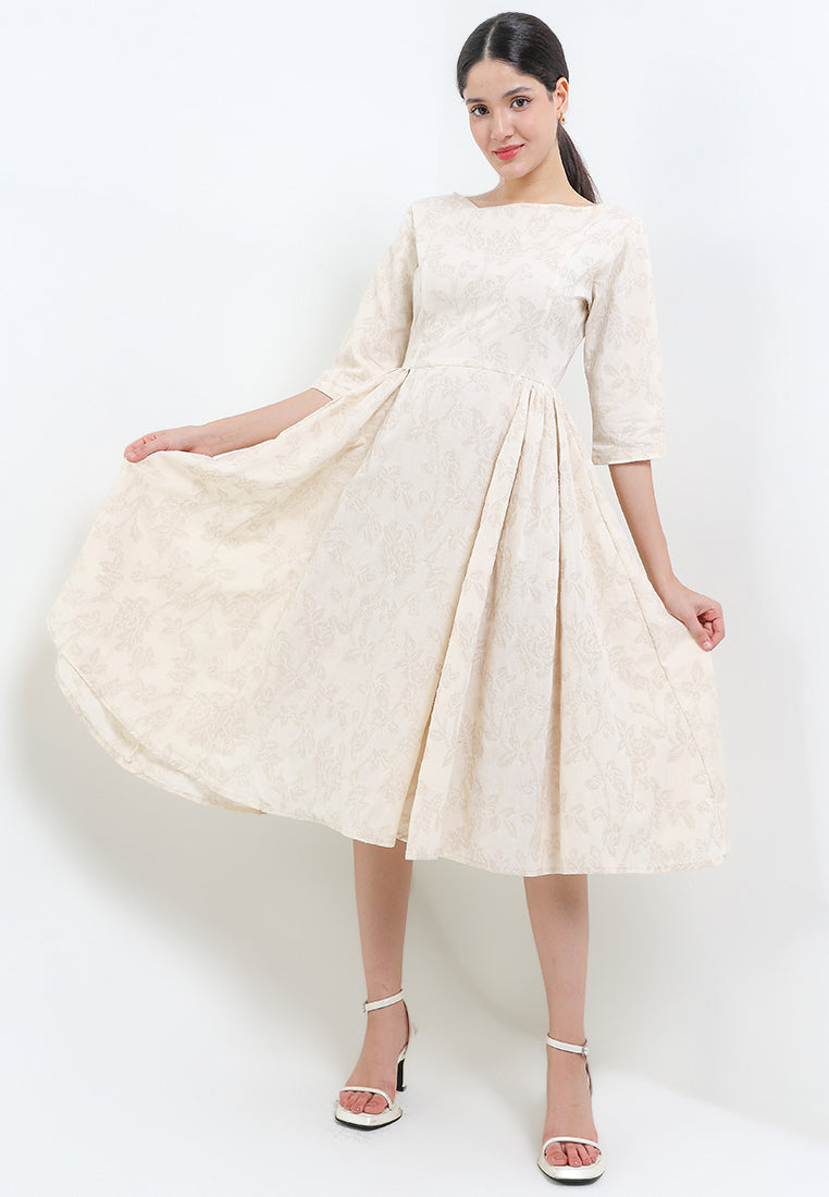 Dress Classic Cloq 50's Sabrina 3/4-Sleeve+Lining