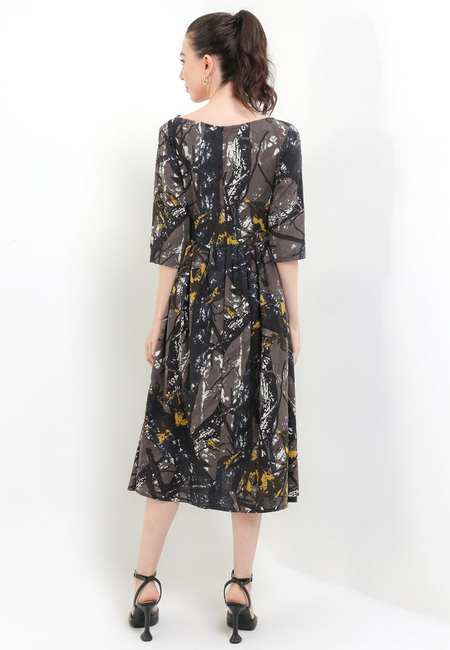 Dress ClassicCloq 50's SwanNecked CAP-Slv+Lining