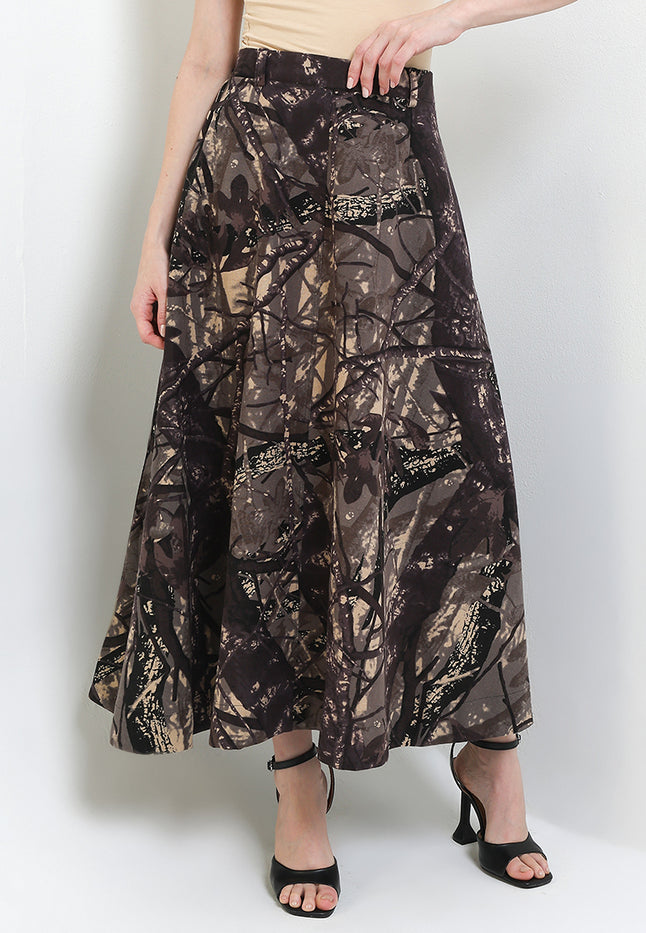 Elastic-waisted Long Skirt Alaia+Lining