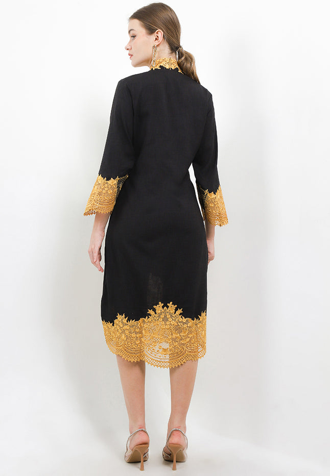 Long Kebaya Embroidery-Bunga Melati Long/Sleeve