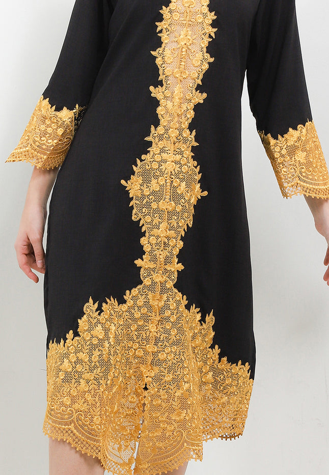 Long Kebaya Embroidery-Bunga Melati Long/Sleeve