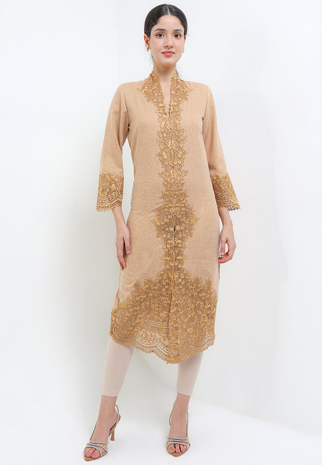 Embroidery LONG Kebaya L/Slv>Bunga Melati