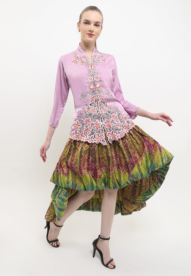 Embroidery-Manual Kebaya 7/8-Sleeve>Lily Eyelet