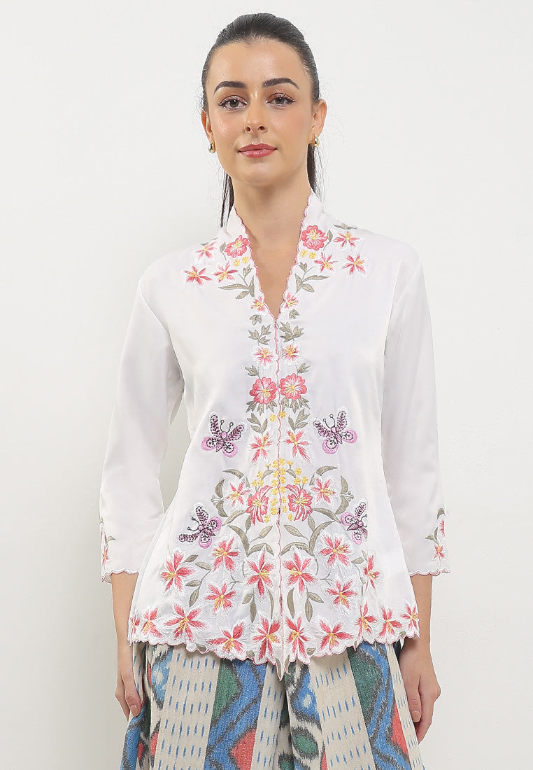 Embroidery-Manual Kebaya 7/8-Sleeve>Lily Butterfly