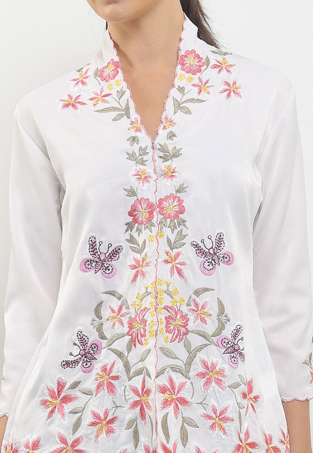 Embroidery-Manual Kebaya 7/8-Sleeve>Lily Butterfly