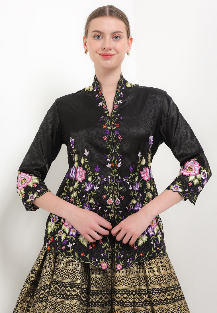 Embroidery-Manual Kebaya 7/8-Sleeve>Floral